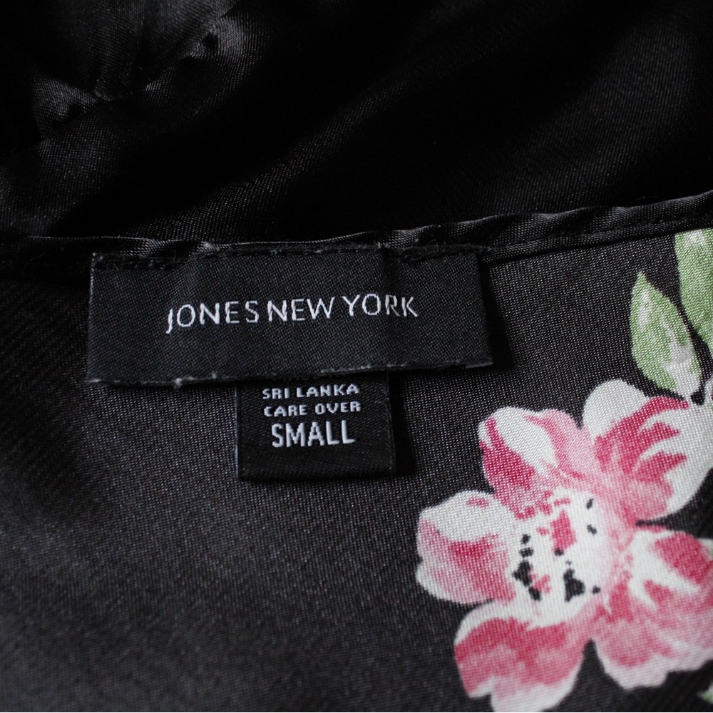 Jones New York Black Floral Satin Chemise Nightgown - Picture 11 of 15